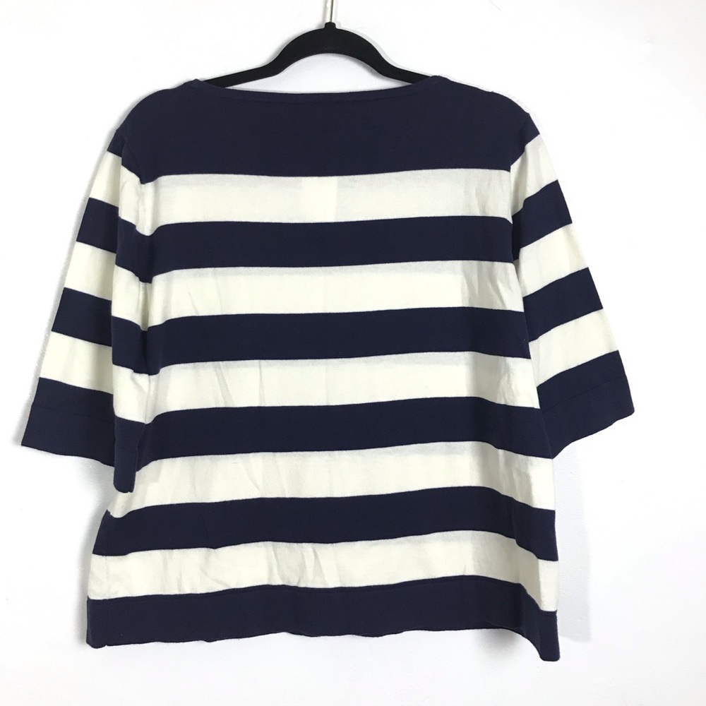 J.Crew Elbow Sleeve Boatneck Striped Sweater NEW - Picture 3 of 4